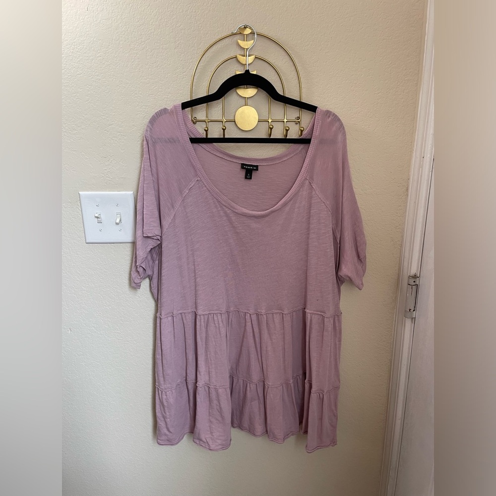 5X Torrid Lilac Ruffle Top